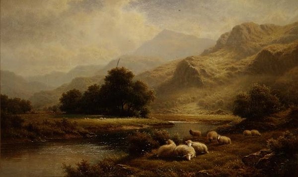 Ansicht auf den Lledr, Nordwales von Walter J. Watson