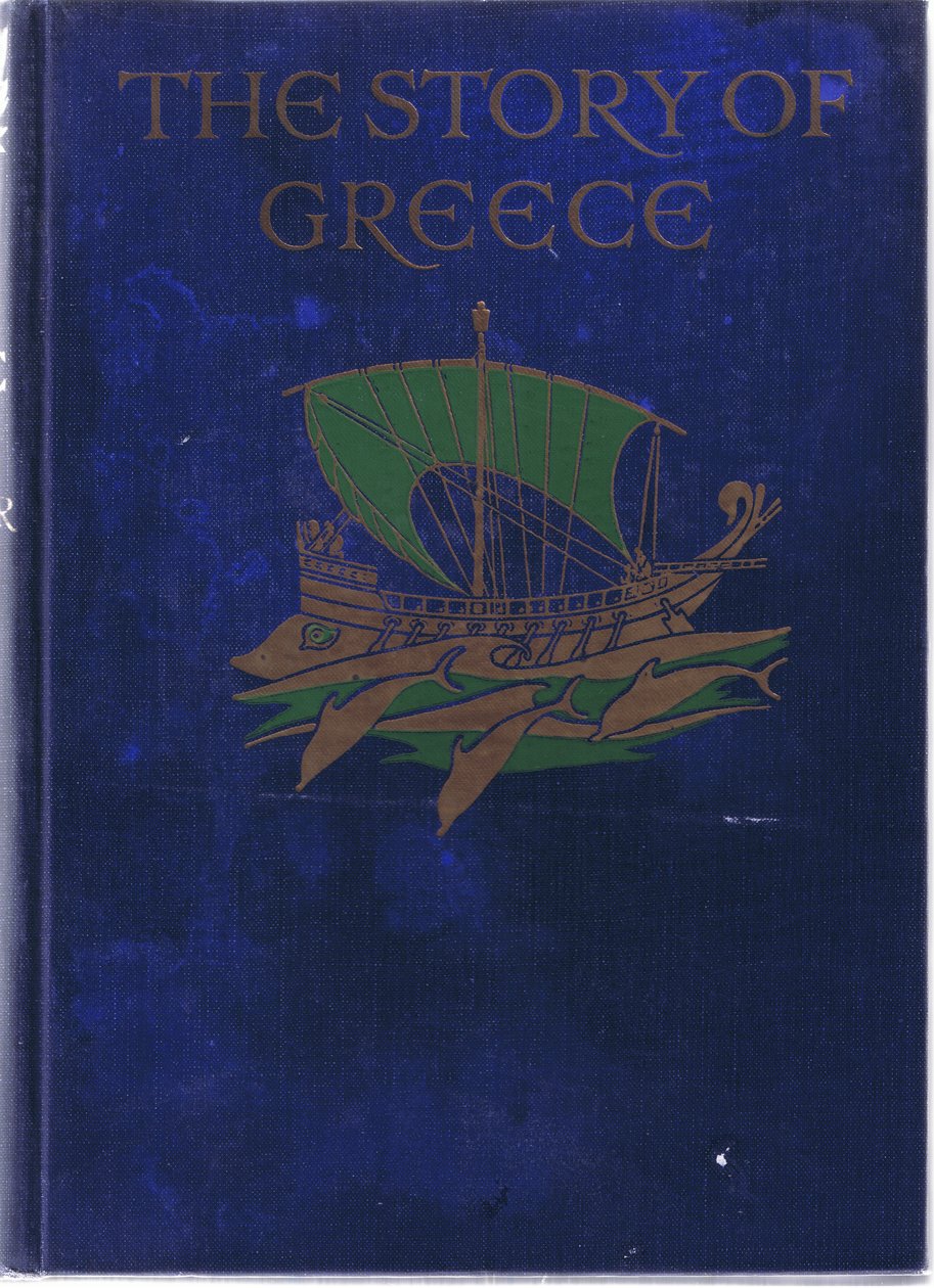 Vorderdeckelgestaltung, Illustration aus Die Geschichte Griechenlands, 1930er Jahre von Walter Crane