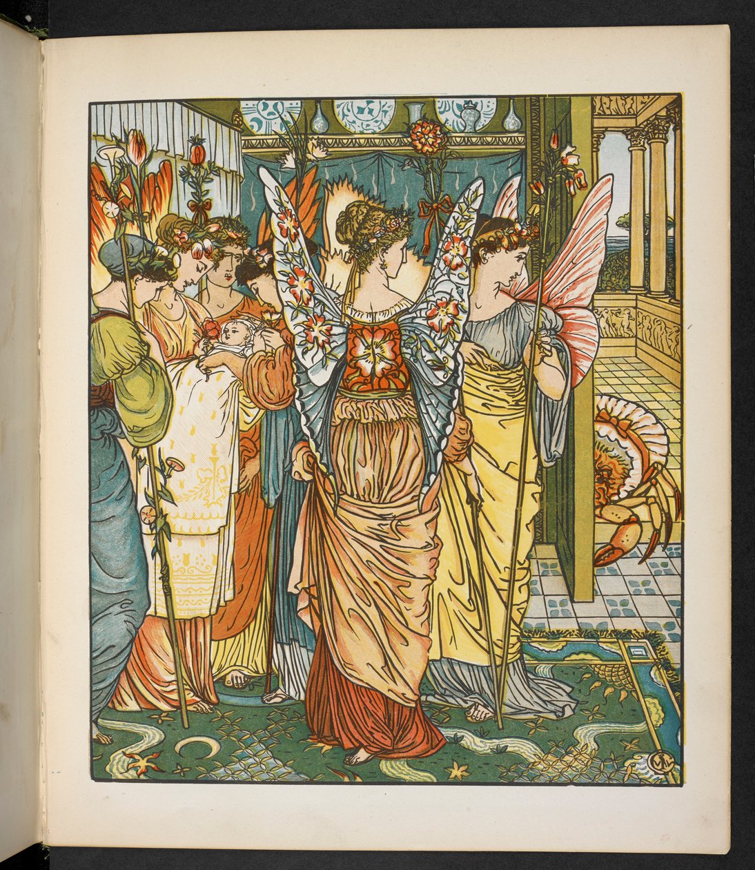 Illustration für die Hirschkuh im Wald von Walter Crane
