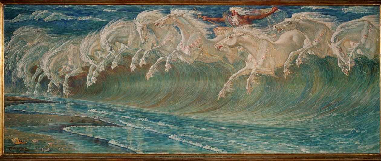 Neptuns Pferde von Walter Crane