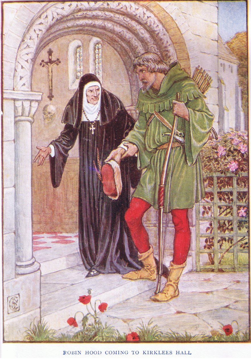 Robin Hood kommt zur Kirkley Hall, ca. 1920 von Walter Crane