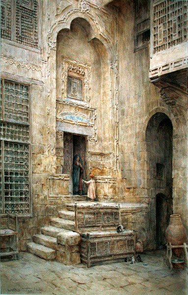 Ein Innenhof in Kairo von Walter Frederick Roofe Tyndale