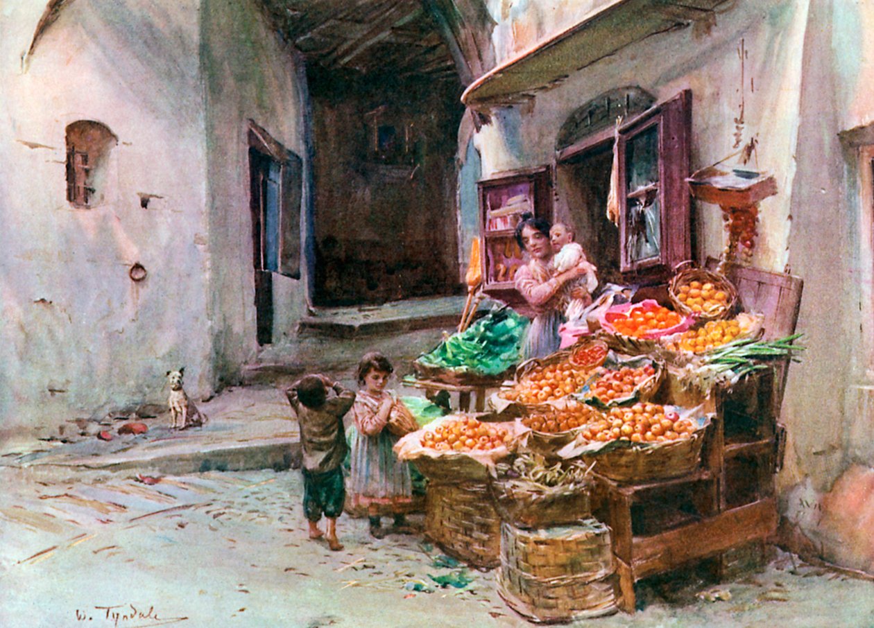 Ein Obststand in San Remo von Walter Frederick Roofe Tyndale