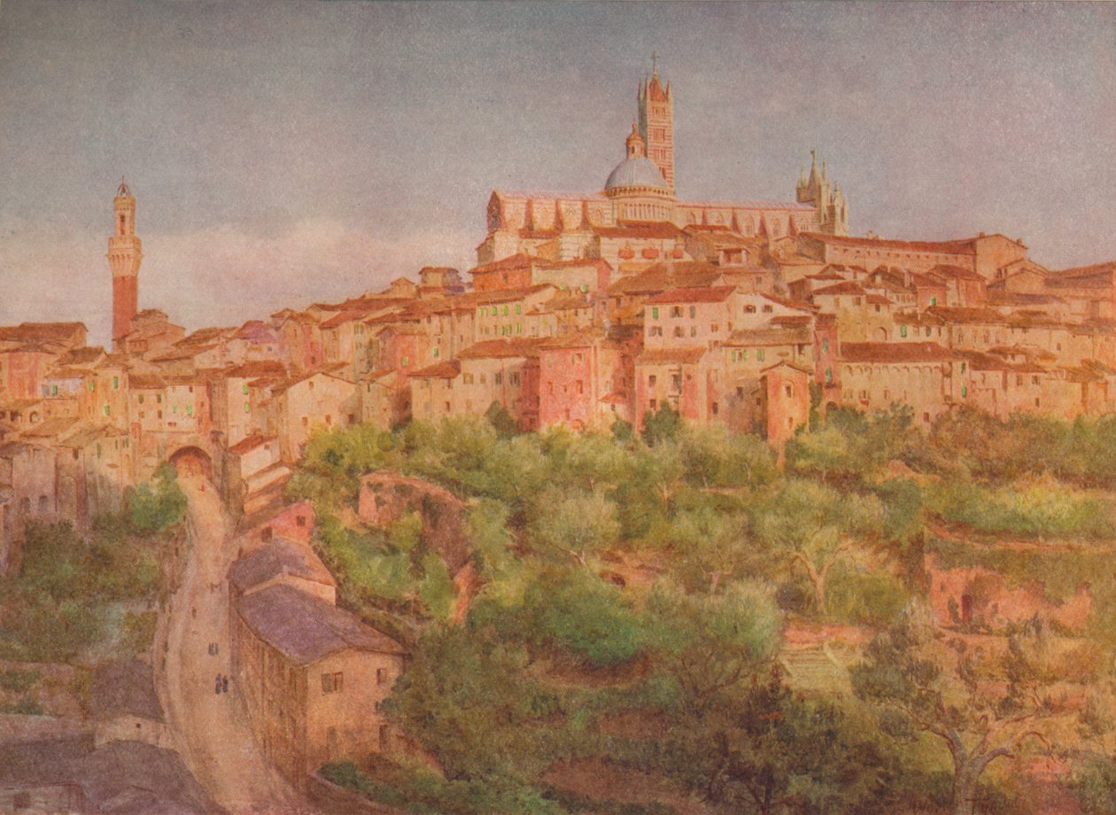 Siena: Eine Stadt auf einem Hügel, um 1900-1913 von Walter Frederick Roofe Tyndale