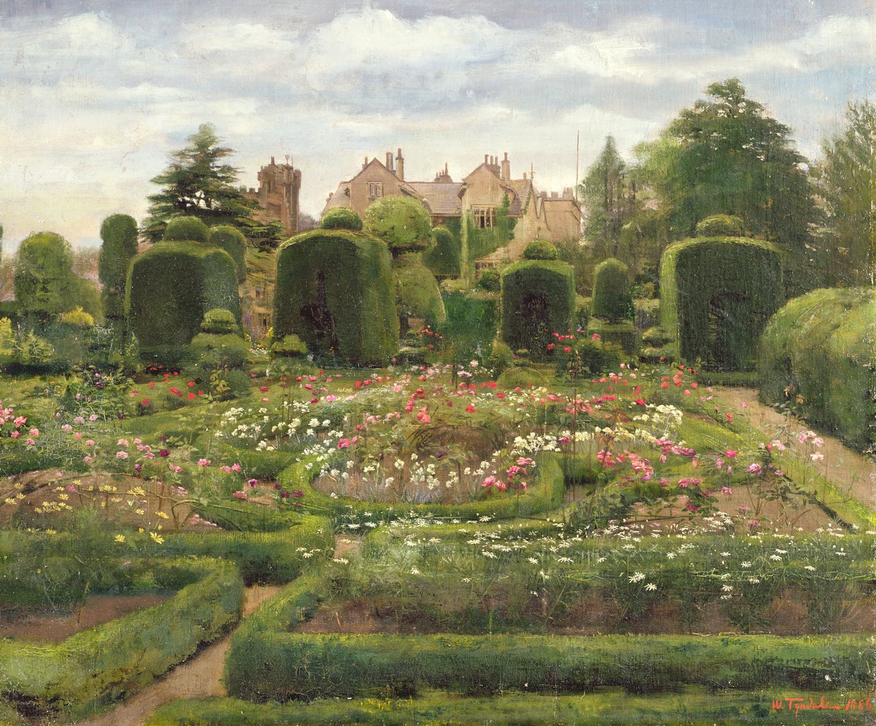 Die Formschnittgärten, Levens Hall, Cumbria, 1886 von Walter Frederick Roofe Tyndale