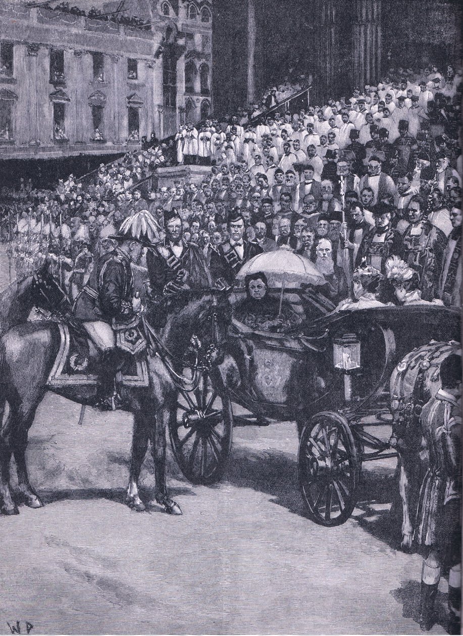Das Diamantjubiläum: Dankgottesdienst in der St. Pauls Kathedrale, Illustration aus Cassells Geschichte Englands, 1900er Jahre von Walter Paget