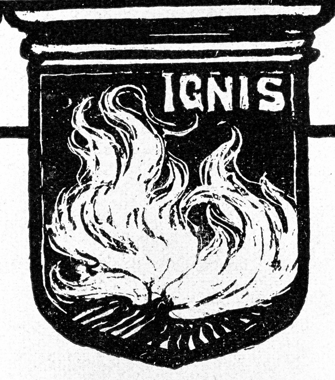 Die vier Elemente. Das Feuer. Xylographie von Walther Püttner von Walter Puttner