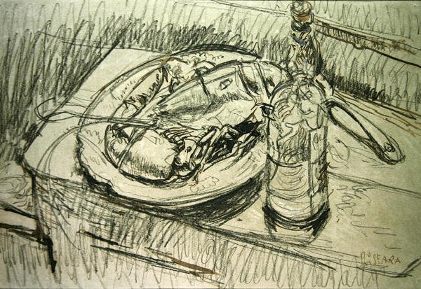 Stillleben mit Hummer von Walter Richard Sickert