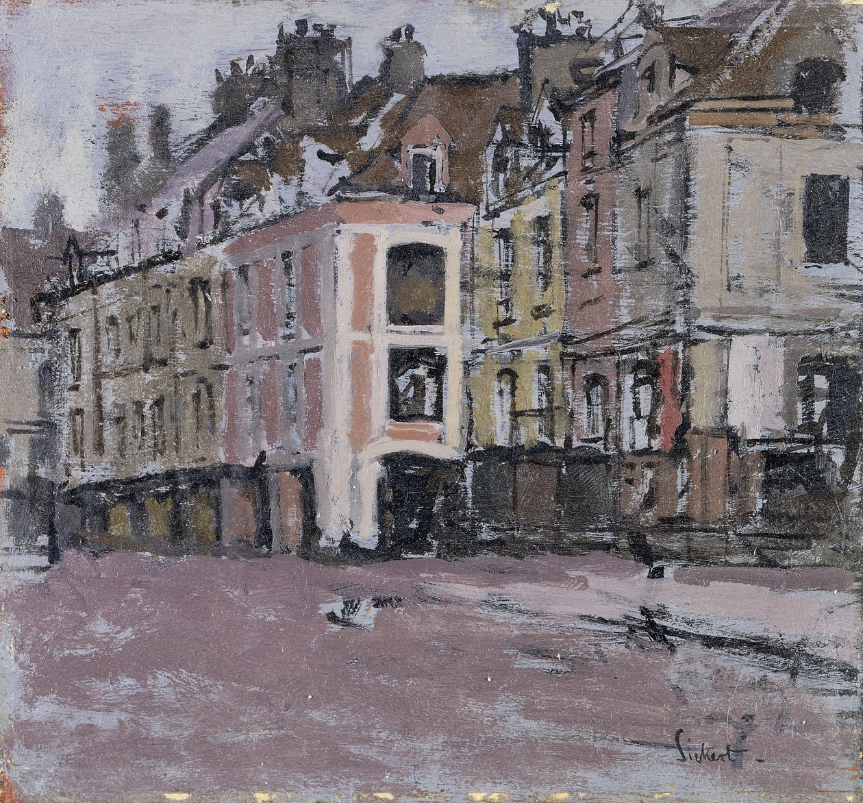 Die alten Arkaden, Dieppe; Les Vieux Arcades, Dieppe, um 1898-1900 von Walter Richard Sickert