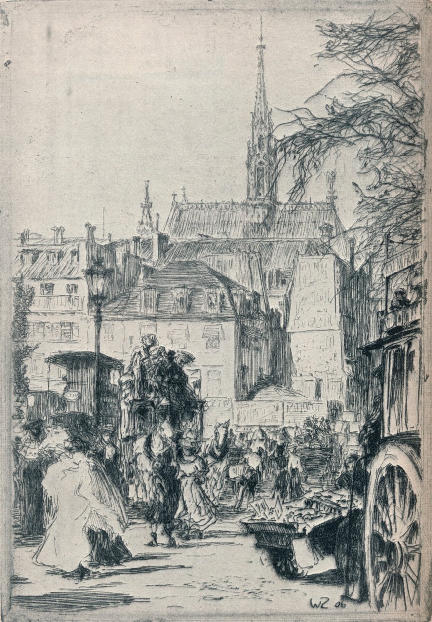 Place St. Michel, Paris, ca. 1913 von Walter Zeising