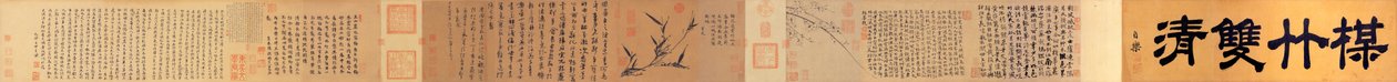 Zwillingsreinheiten von Bambus und Pflaumenblüte von Wang Mian