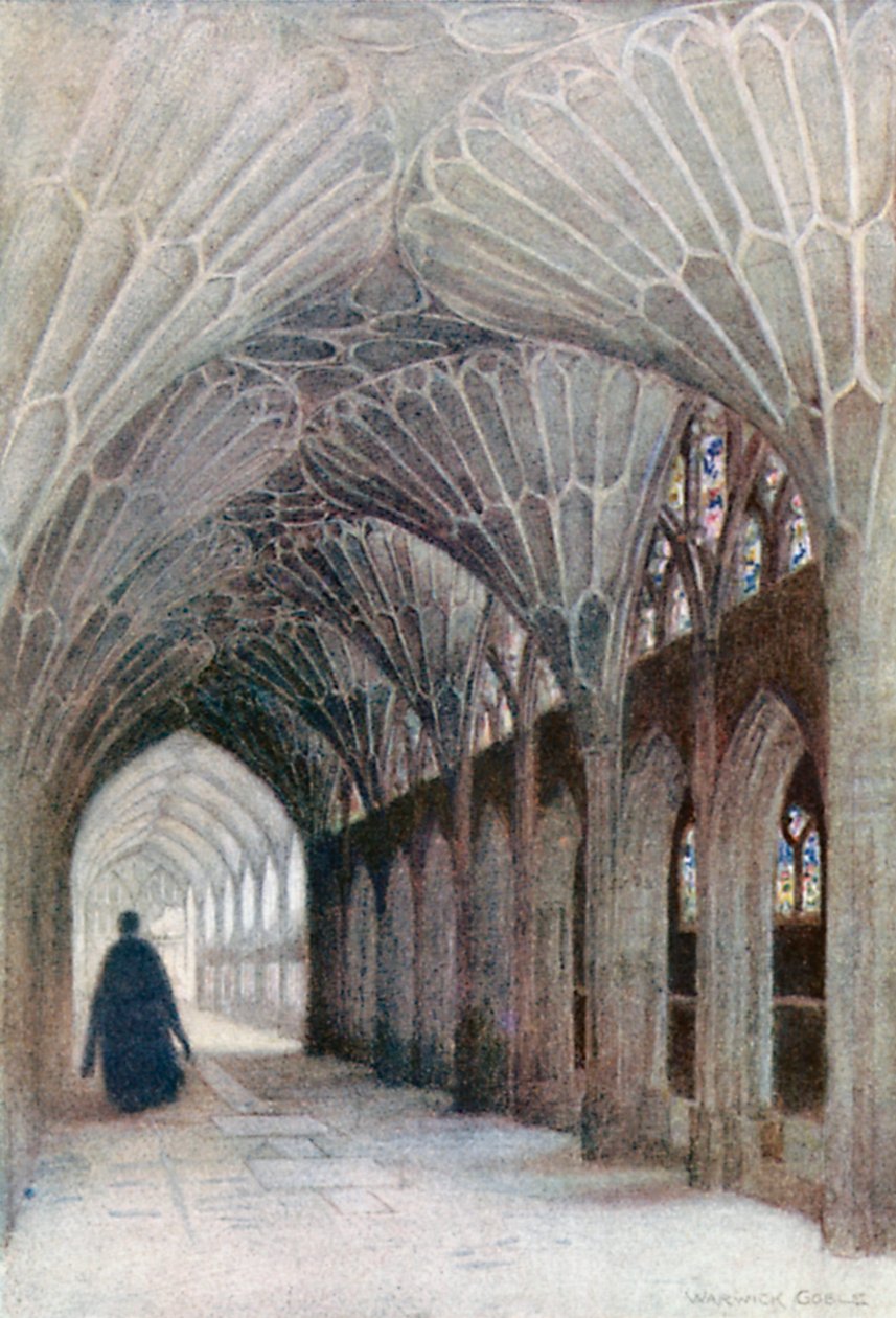 Kreuzgang und Lavatorium, Gloucester Kathedrale von Warwick (after) Goble