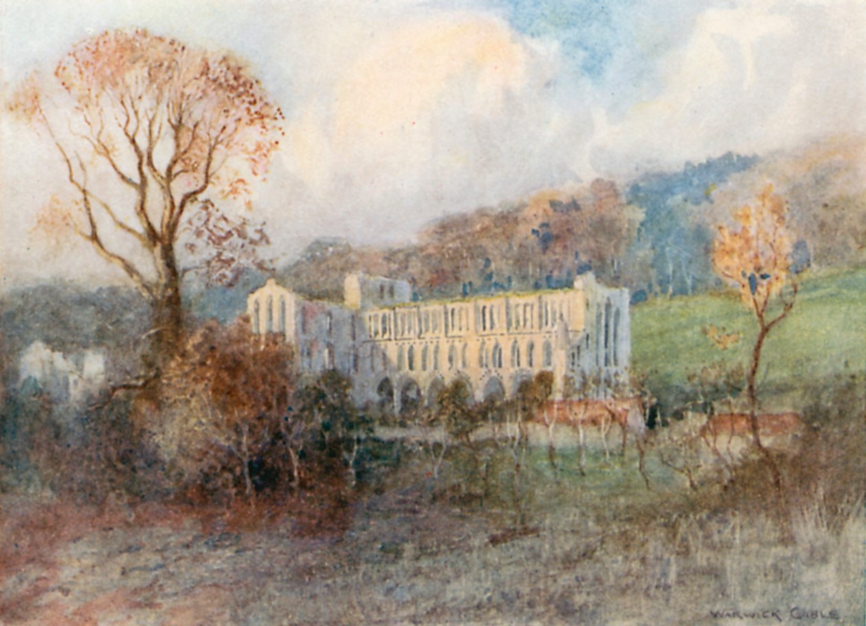 Rievaulx Abbey von Süden von Warwick (after) Goble