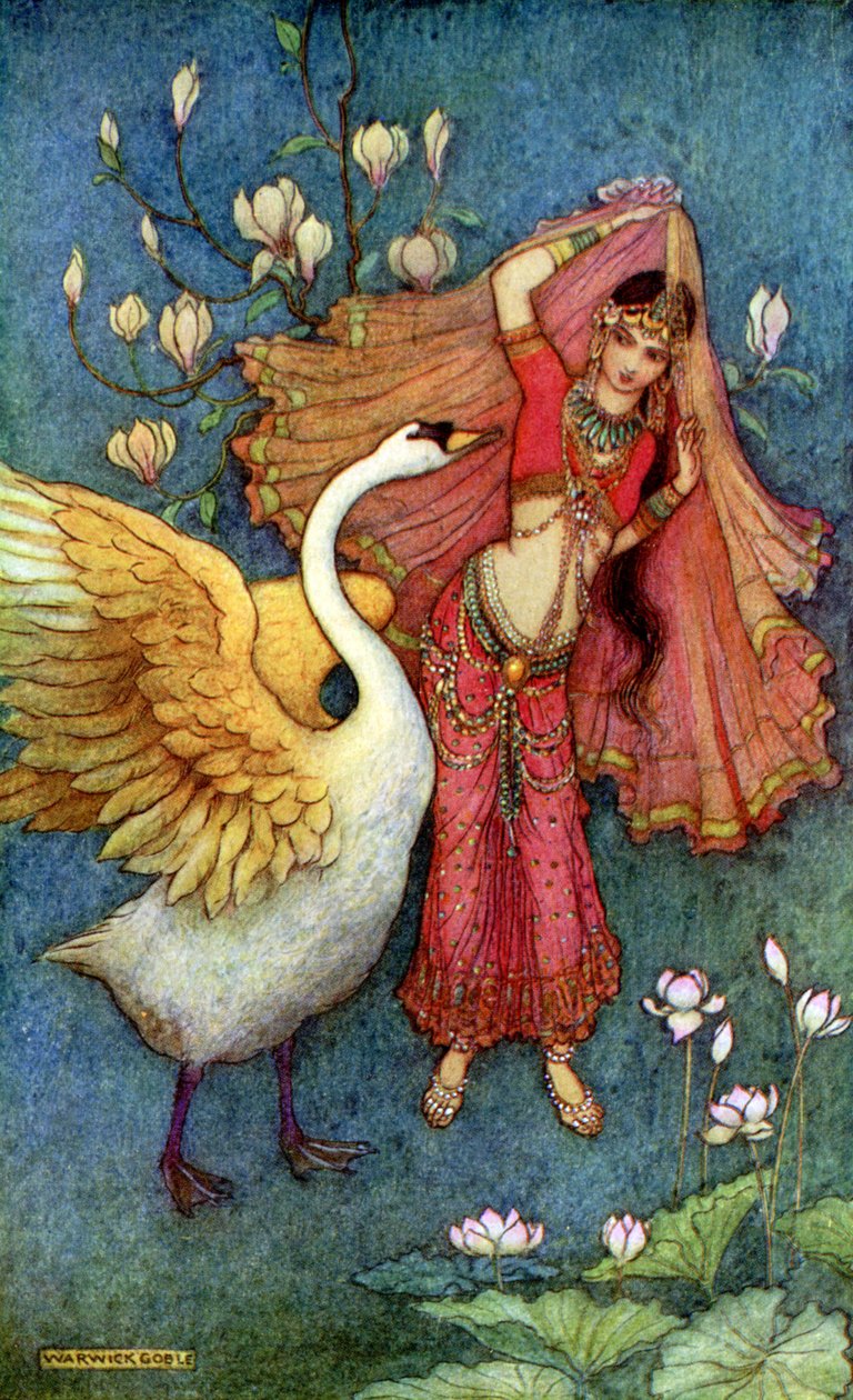 Prinzessin Dayamanti und der Schwanenbote von Warwick Goble