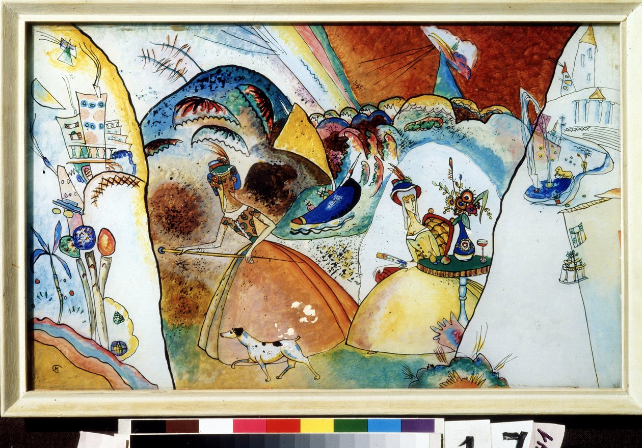 Damen in Krinoline von Wassily Kandinsky