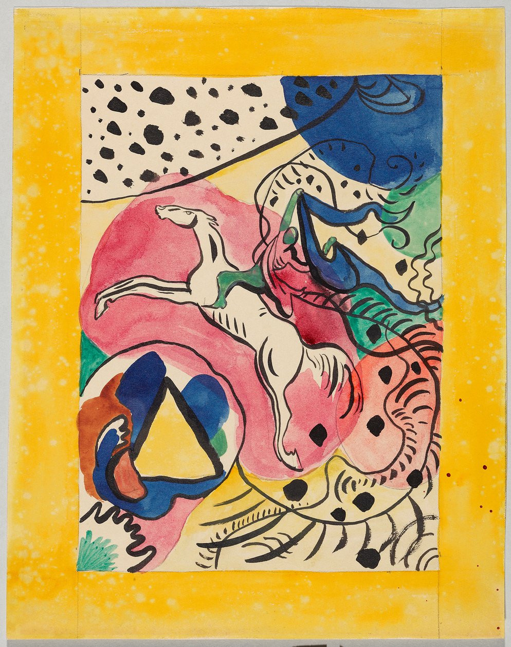Entwurf für den Umschlag des Almanachs "Der Blaue Reiter" von Wassily Kandinsky