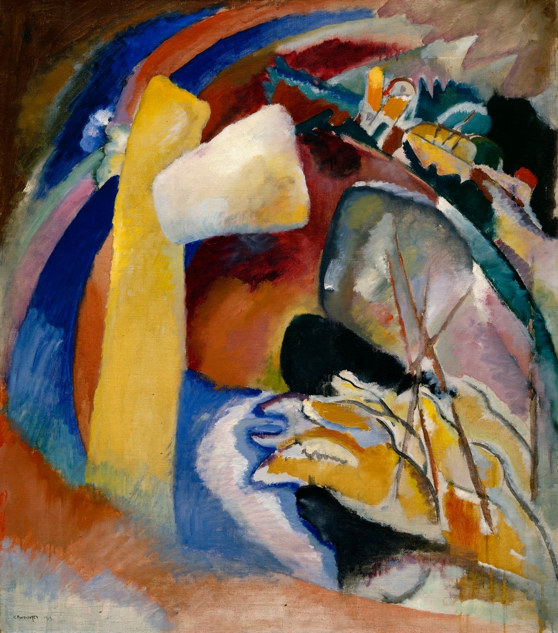Kandinsky - Studie für Bild mit weißer Form, 1913 von Wassily Kandinsky