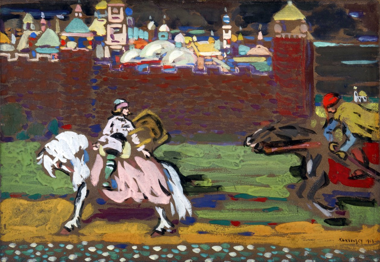 Die Kreuzritter - Gemälde von Vassily Kandinsky von Wassily Kandinsky