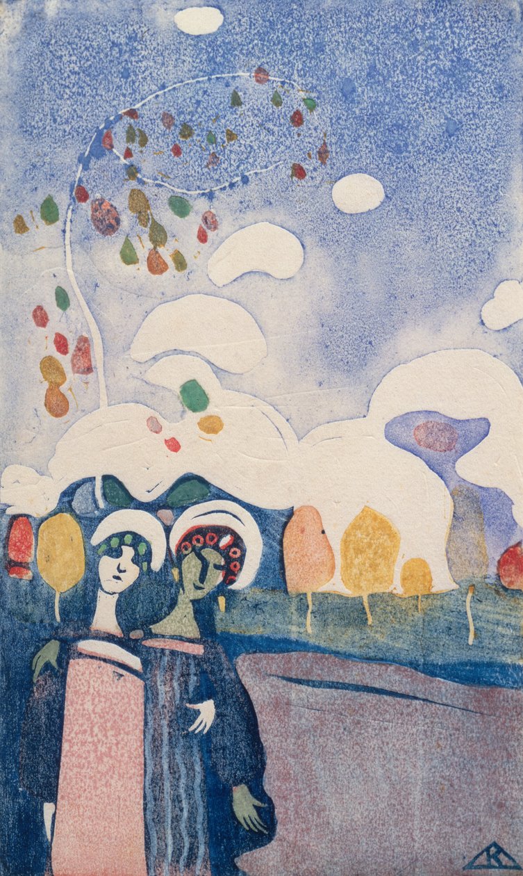 Zwei Mädchen von Wassily Kandinsky