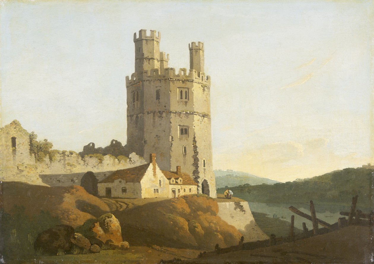 Caernarvon Castle, der Adler-Turm von Welsh school