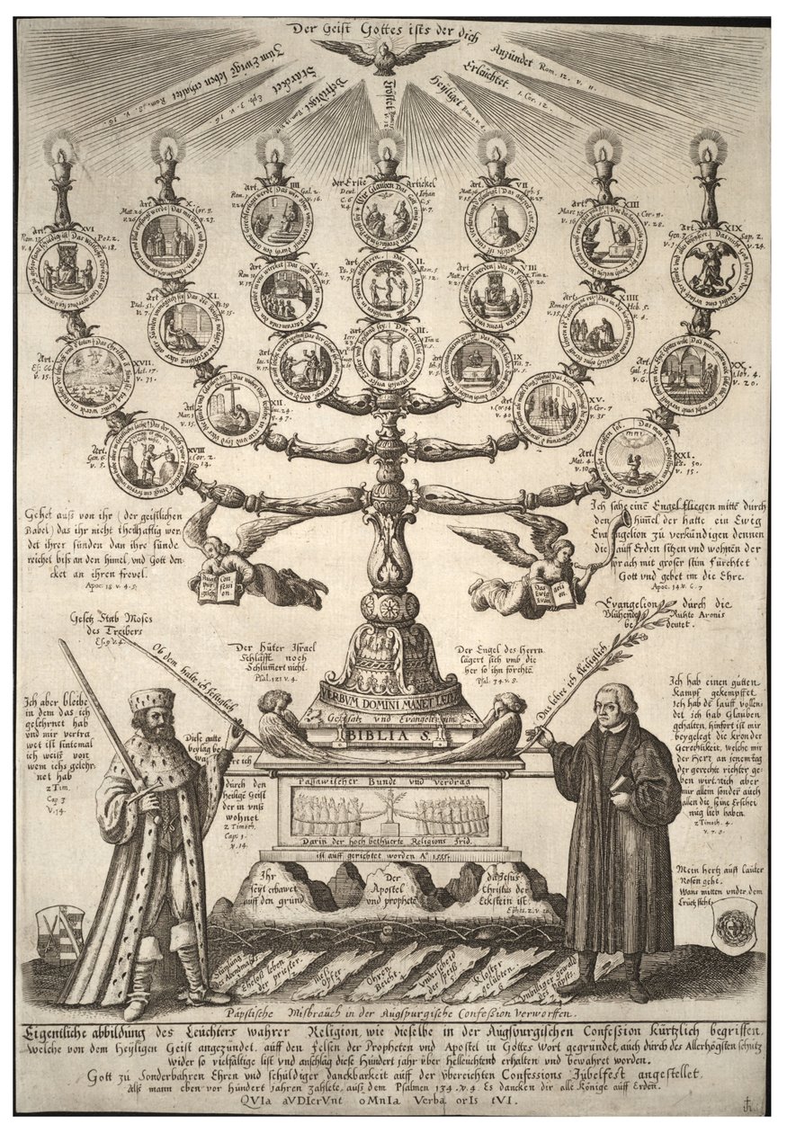 Das Augsburger Bekenntnis. Zustand 2 von Wenceslaus Hollar