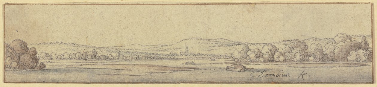 Eine Donau-Landschaft von Wenceslaus Hollar