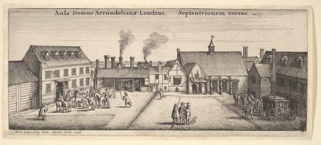 Arundel House von Norden, 1646 von Wenceslaus Hollar