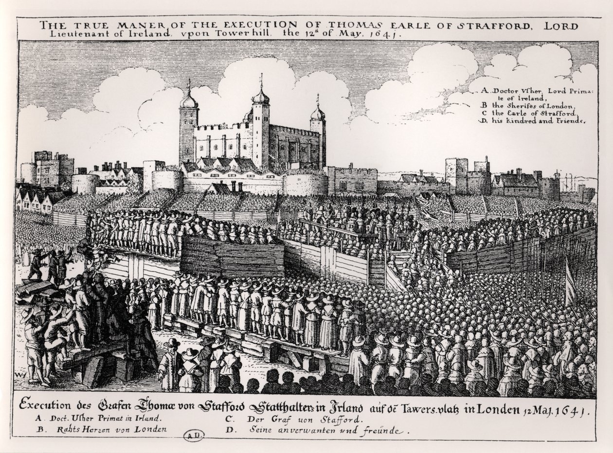Hinrichtung von Strafford, 12. Mai 1641 von Wenceslaus Hollar
