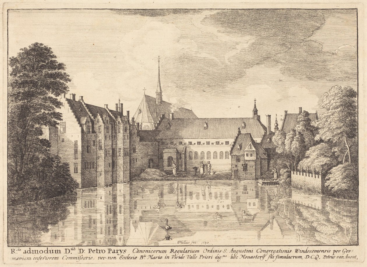 Groenendael Abbey von Wenceslaus Hollar