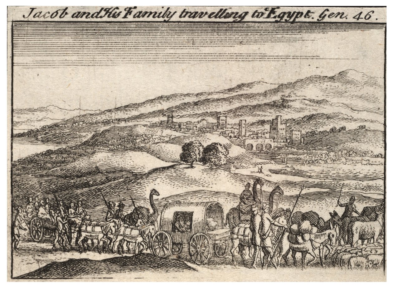 Jakob reist nach Ägypten (Zustand 3) von Wenceslaus Hollar