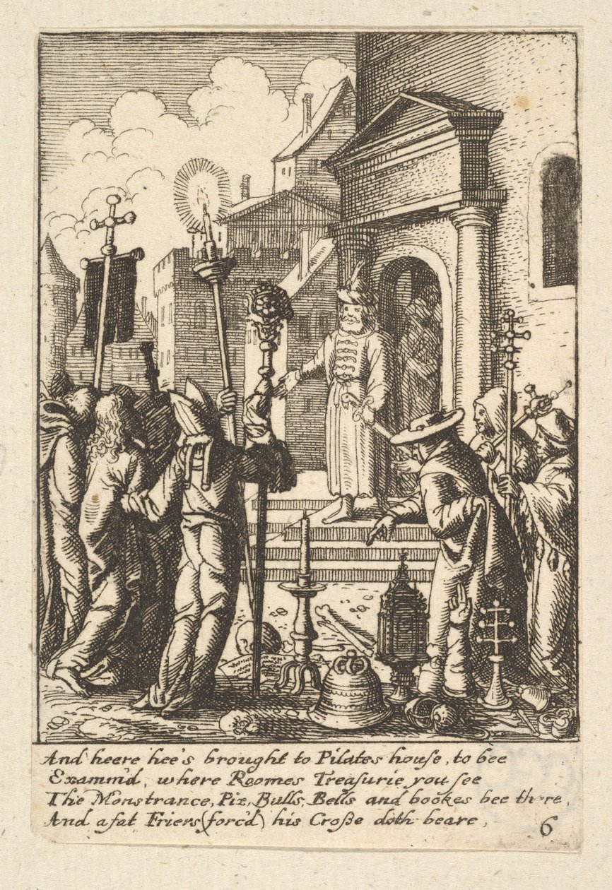 Jesus vor Pilatus, 1625-77 von Wenceslaus Hollar