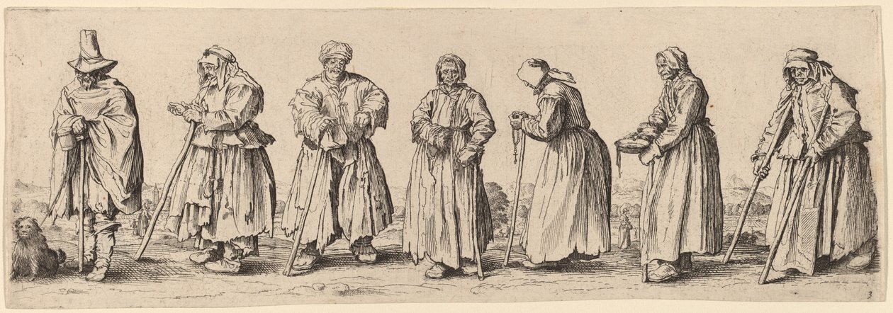 Bettler Männer und Frauen von Wenceslaus Hollar