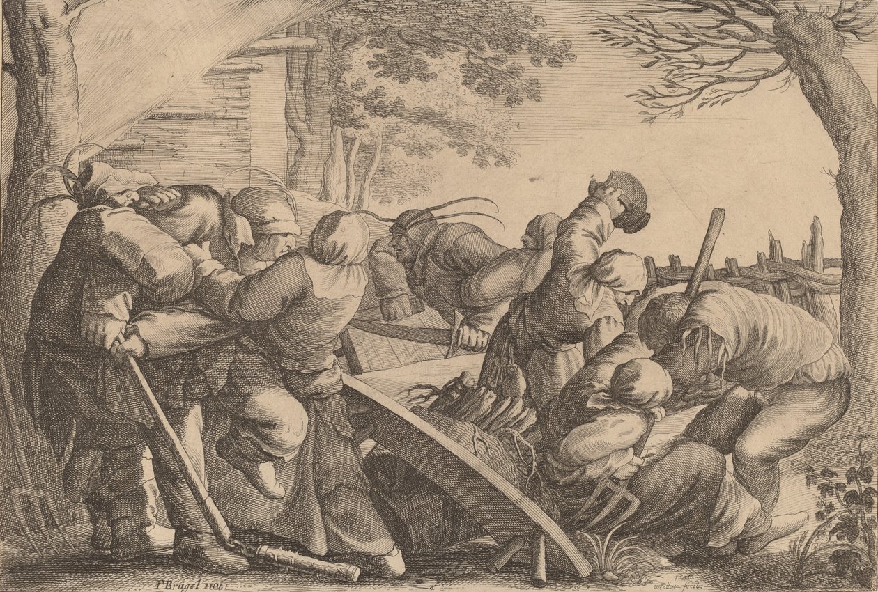 Bauernschlägerei, 1646 von Wenceslaus Hollar