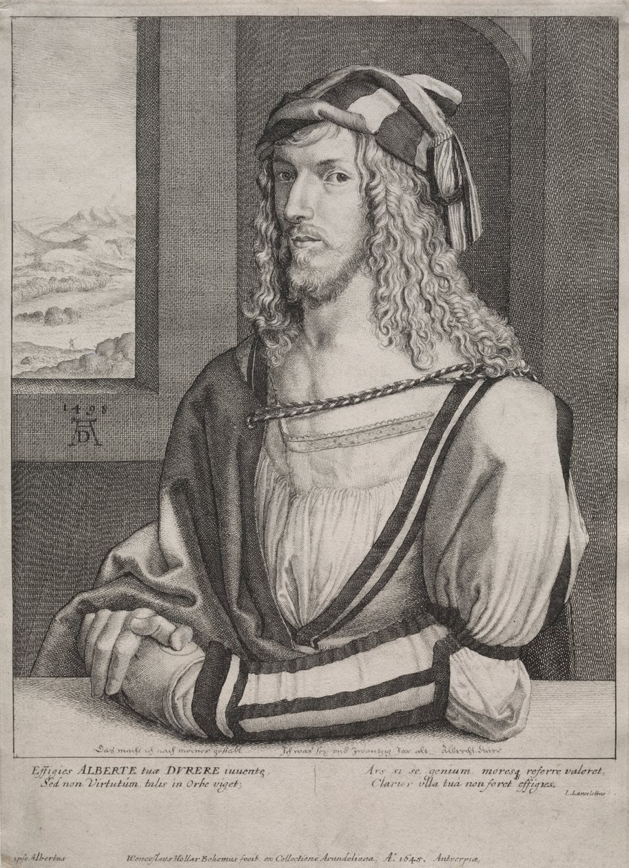 Porträt von Albrecht Dürer im Alter von 26 Jahren von Wenceslaus Hollar