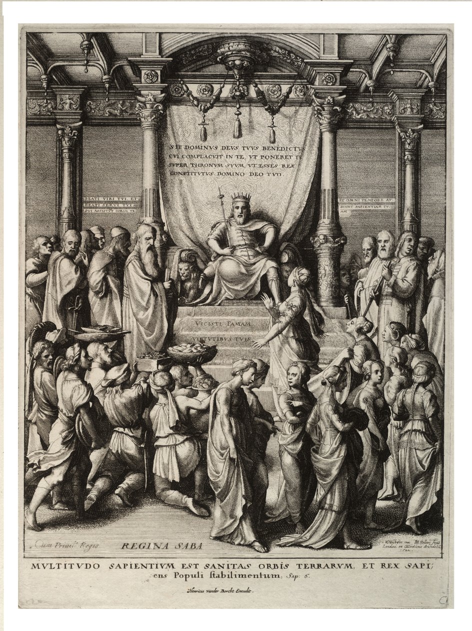 Salomo und die Königin von Saba. Zustand 3 von Wenceslaus Hollar