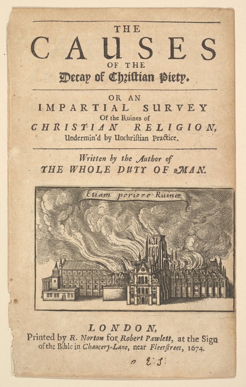 St. Pauls brennt, Lex ignea, 1671 oder später von Wenceslaus Hollar