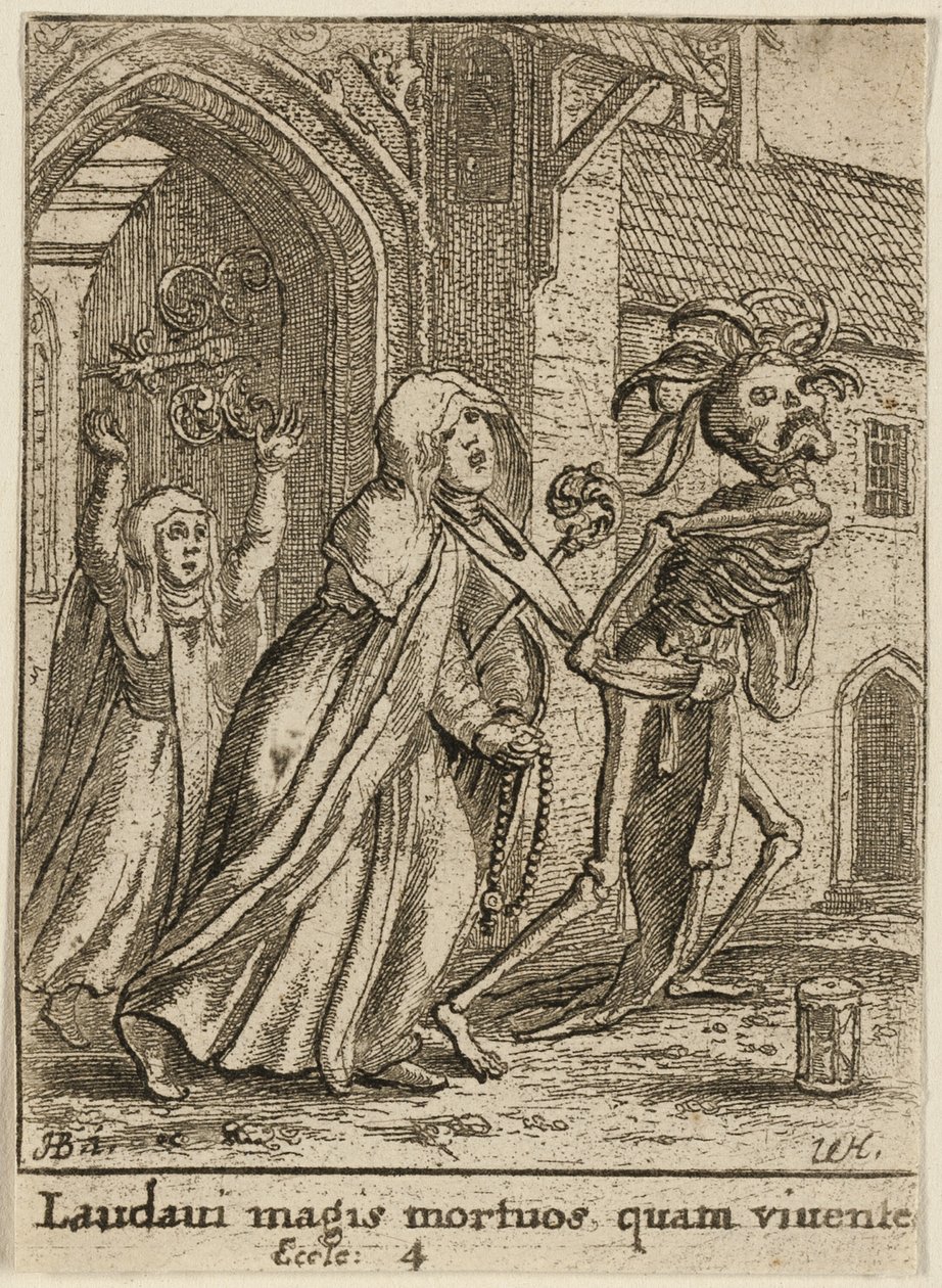 Die Äbtissin und der Tod von Wenceslaus Hollar