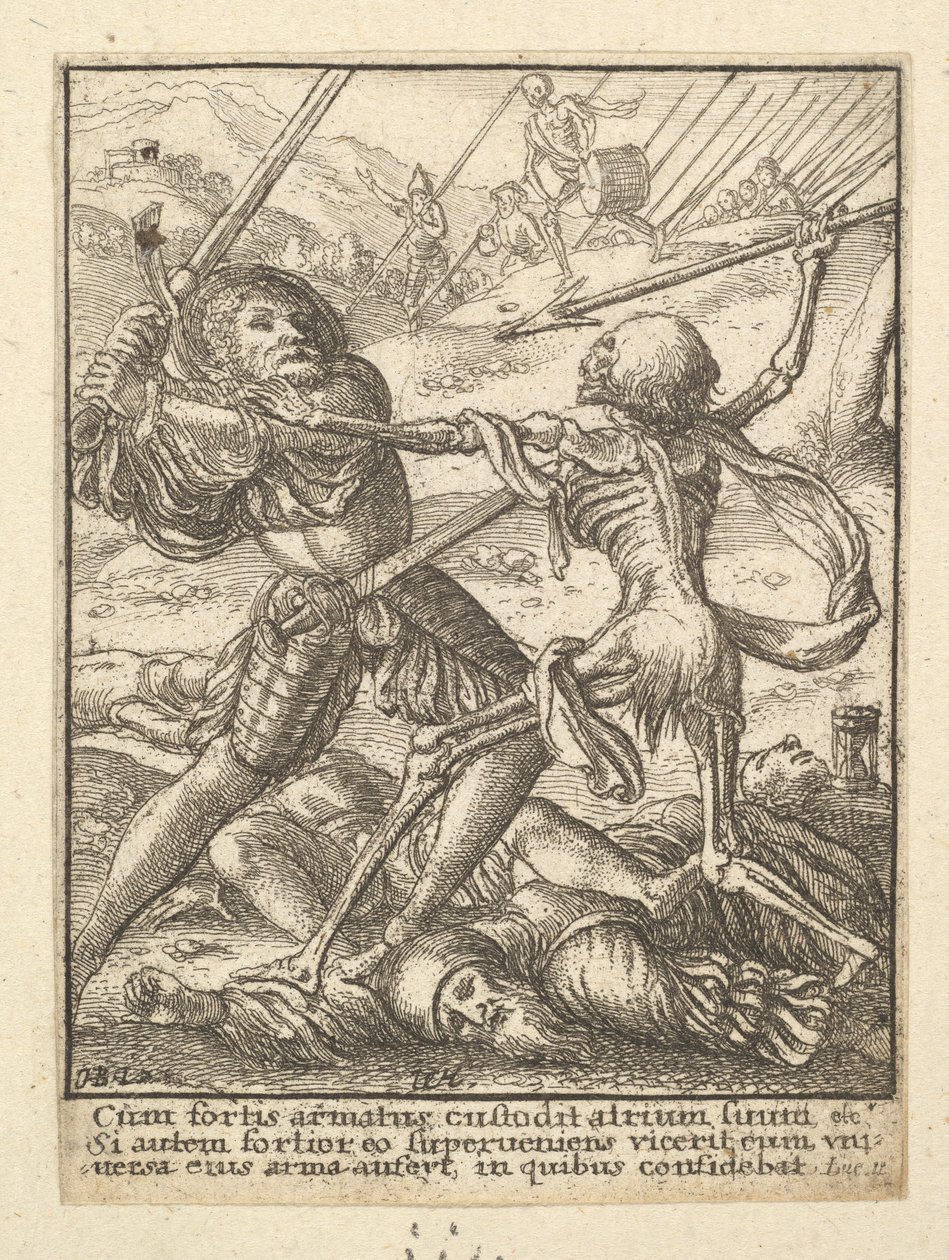 Der Ritter, aus dem Totentanz von Wenceslaus Hollar