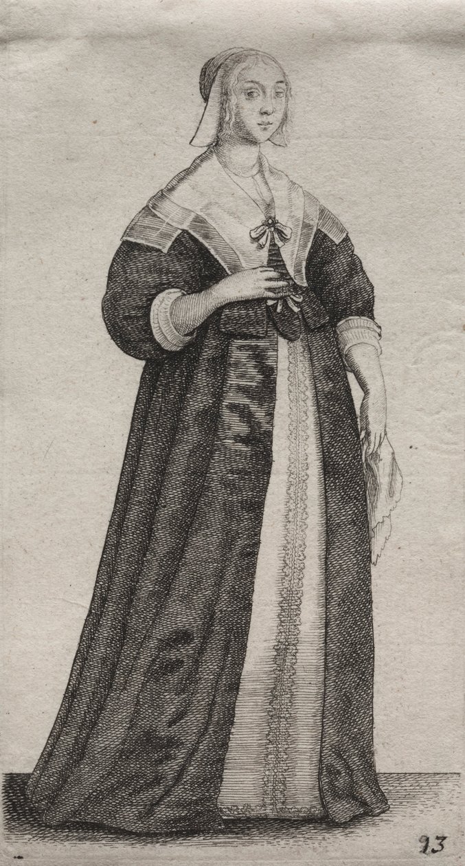 Die verschiedenen Gewohnheiten englischer Frauen, von der Adelsklasse bis zu den Landfrauen..., 1639 von Wenceslaus Hollar