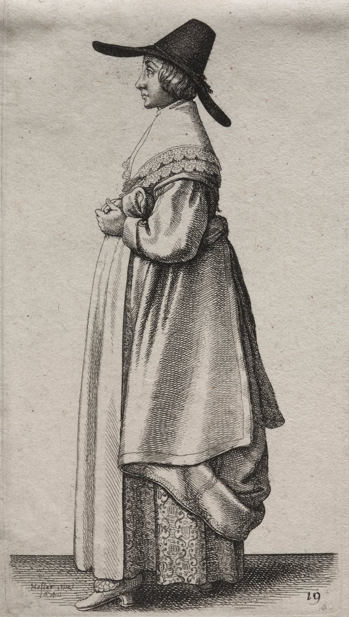 Die verschiedenen Gewohnheiten englischer Frauen, von der Adligen bis zur Landfrau von Wenceslaus Hollar