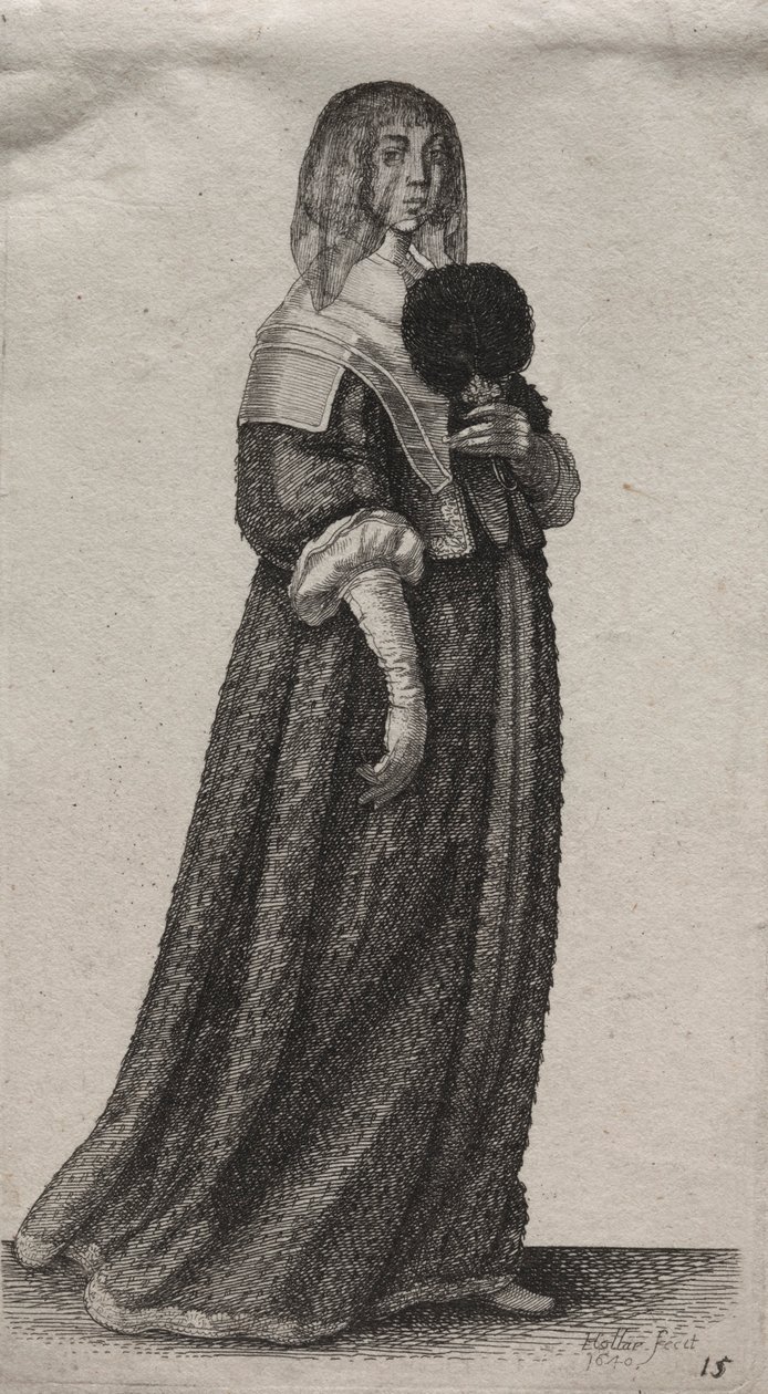 Die verschiedenen Gewohnheiten englischer Frauen, von der Adelsklasse bis zu den Landfrauen..., 1640 von Wenceslaus Hollar