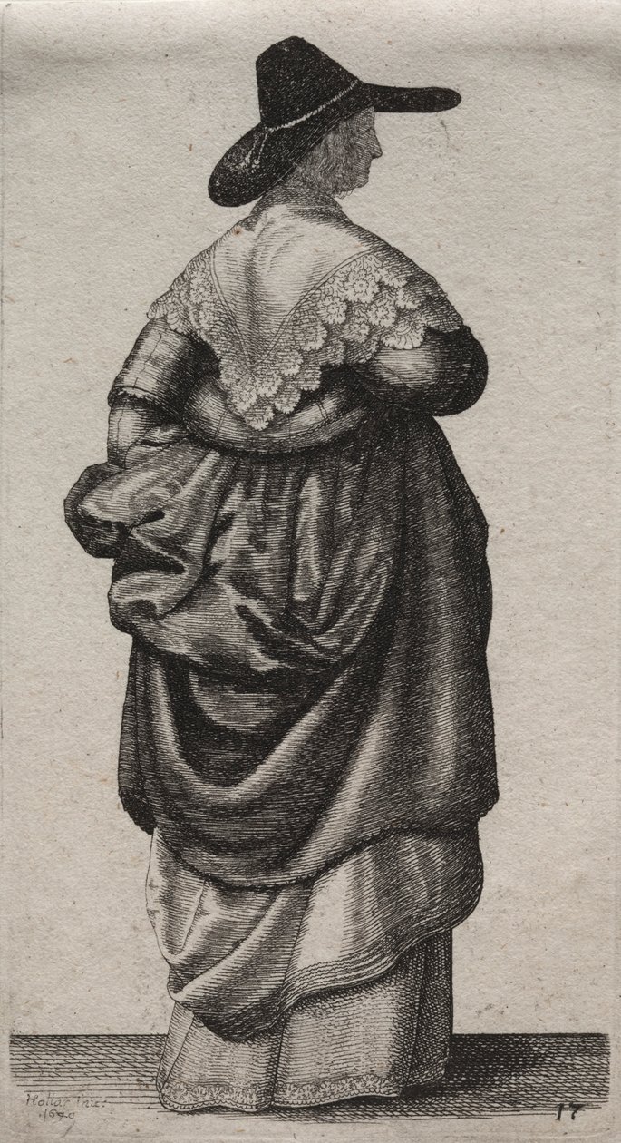 Die verschiedenen Gewohnheiten englischer Frauen, von der Adligen bis zur Landfrau..., 1640 von Wenceslaus Hollar