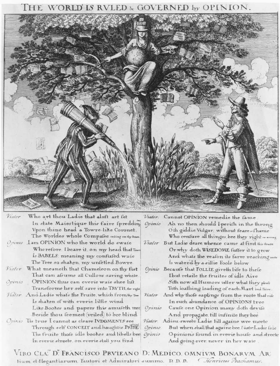Die Welt wird durch Meinung regiert und beherrscht von Wenceslaus Hollar