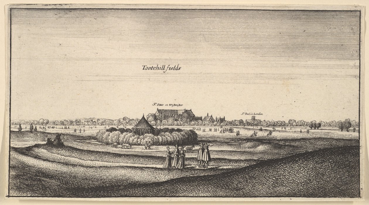 Tootehill fields Amoenissimi aliquot locorum... Prospectus, 1625-77 von Wenceslaus Hollar