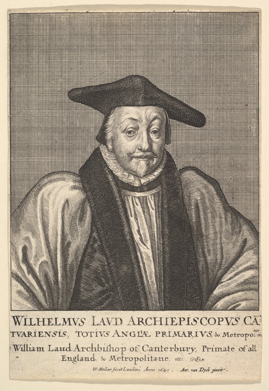 William Laud, Erzbischof von Canterbury, 1641 von Wenceslaus Hollar