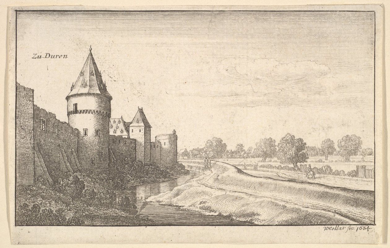 Zu Düren, aus "Europäische Ansichten" von Wenceslaus Hollar
