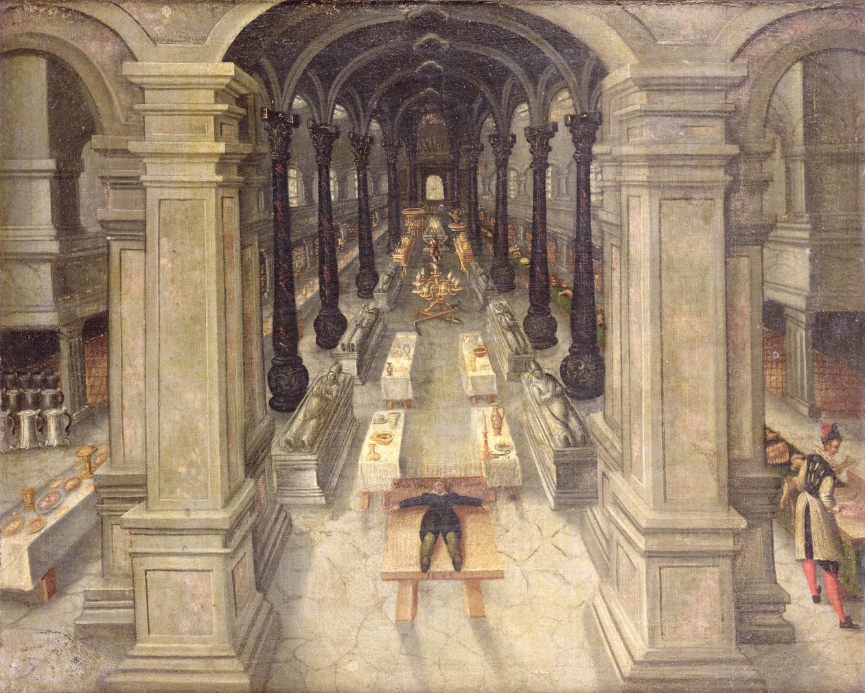 Ein okkultes Begräbnismahl in einer Kirche von Wendel Dockler or Doechler