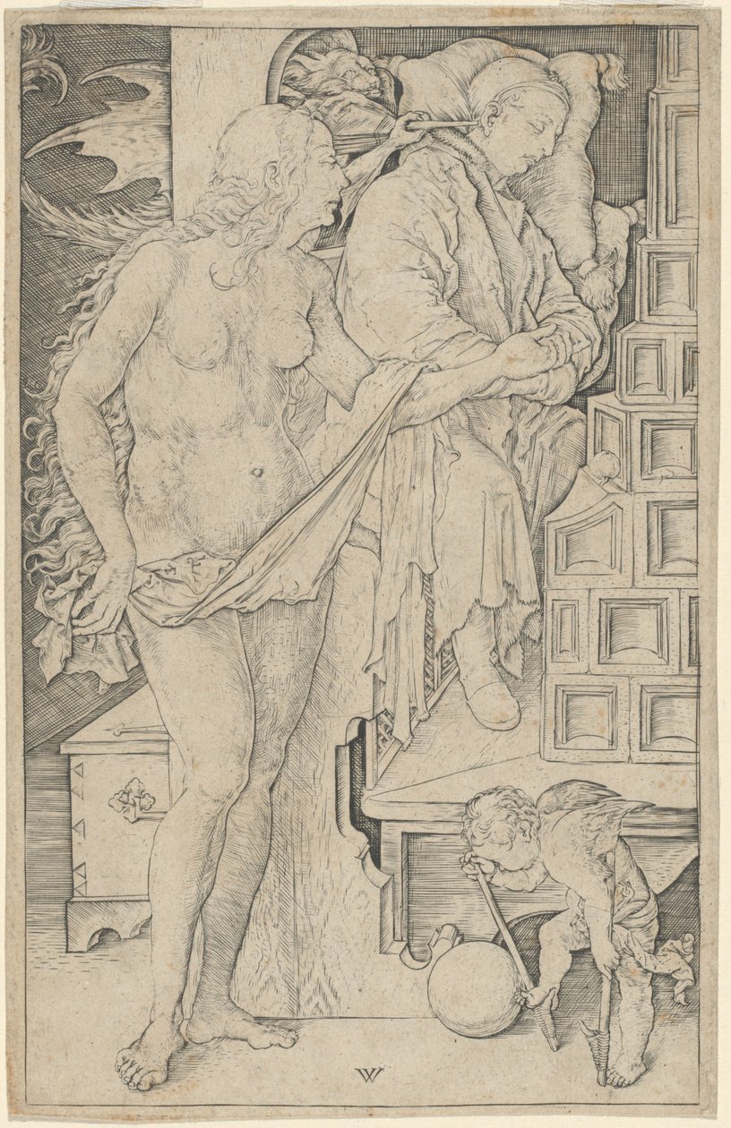 Der Traum des Arztes von Wenzel von Olmutz, after Albrecht Dürer