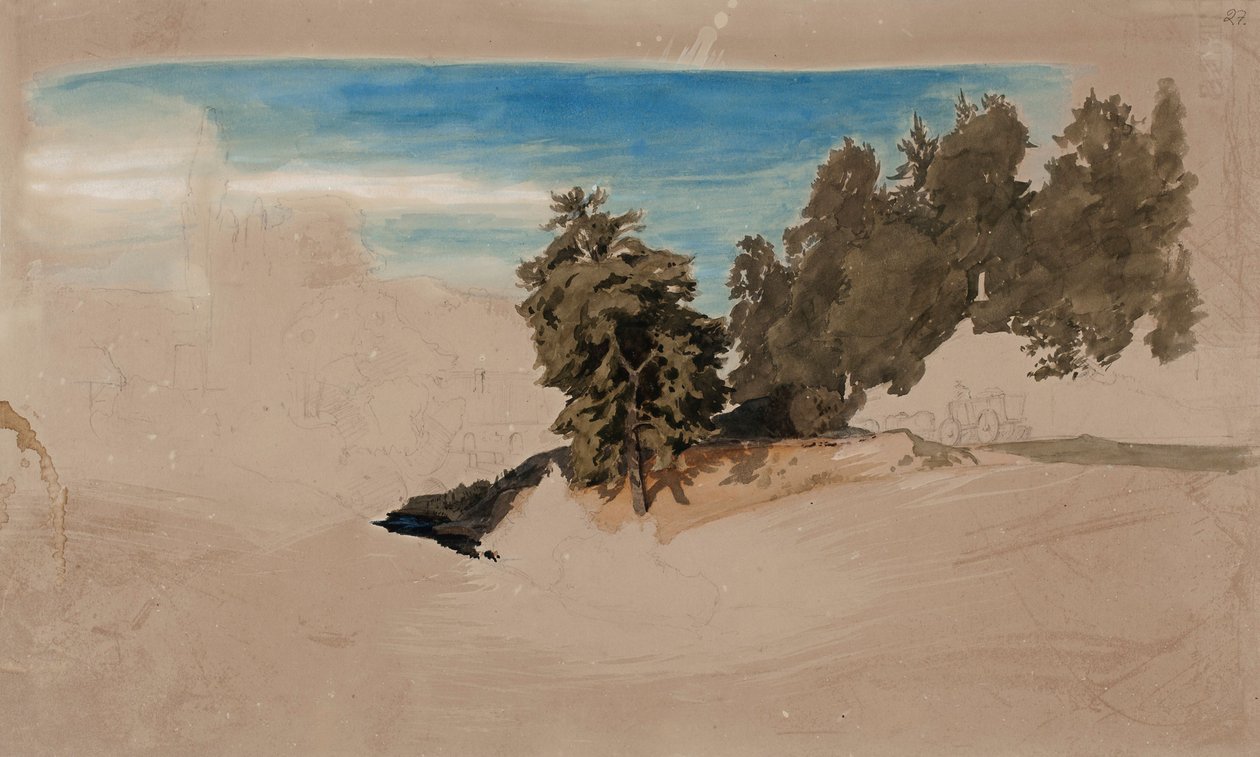 Landschaft, unvollendet von Werner Holmberg