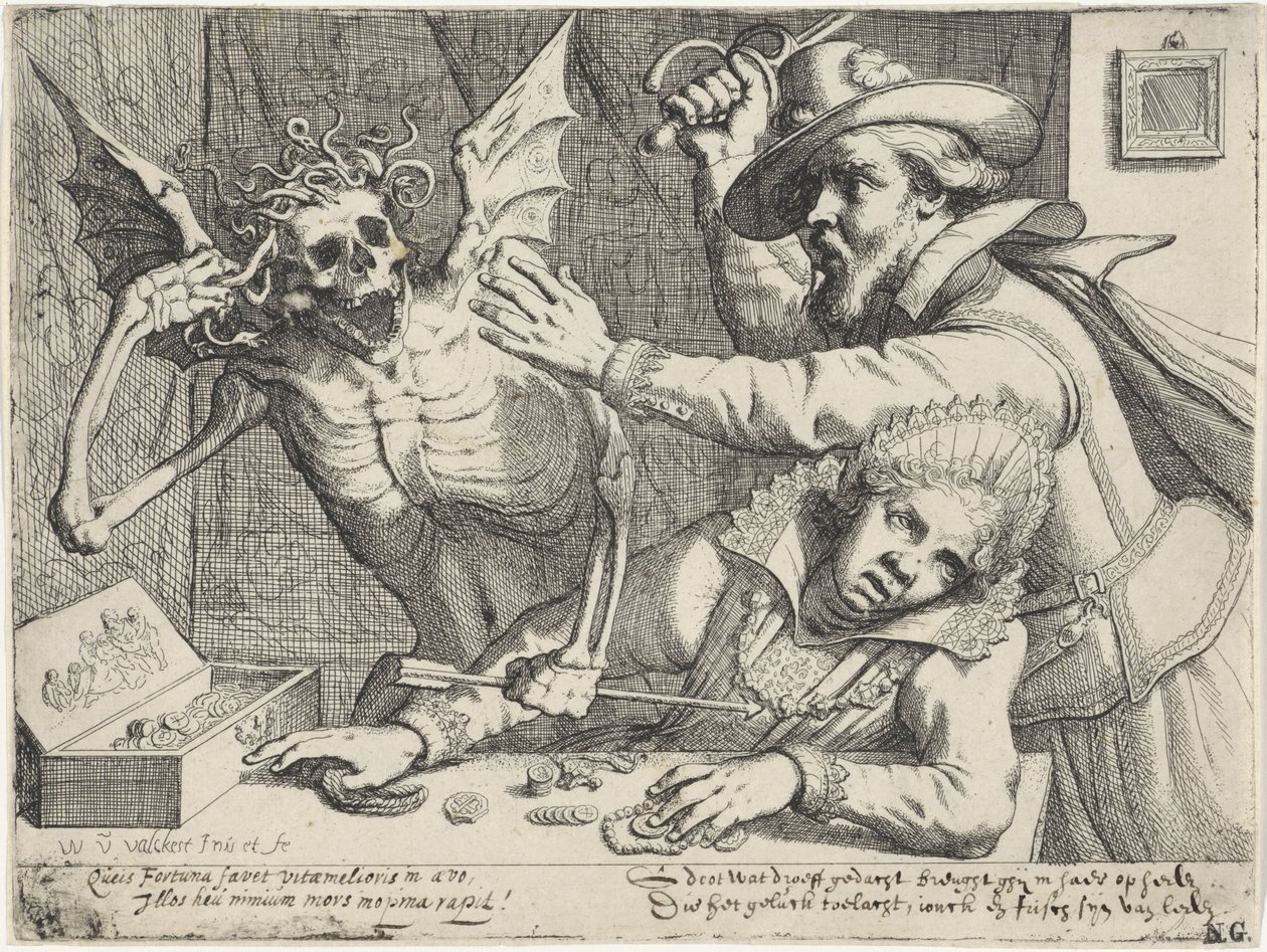Junges Paar und der Tod von Werner van den Valckert